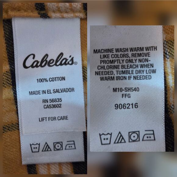 Cabela's Flannel Shirt Button-down Men's size large - Picture 6 of 9